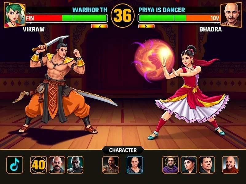 Priya the Dancer character from Fantastic Footwork Fighters