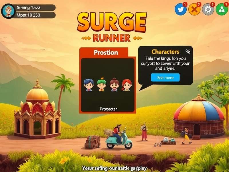 Surge Saffron Runner progression system interface