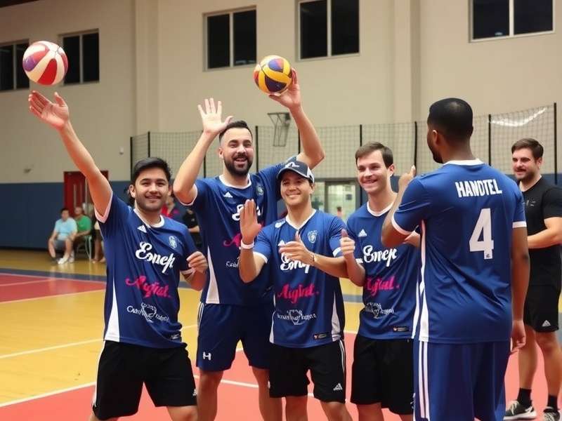 Cosmic Handball Champions in action during tournament