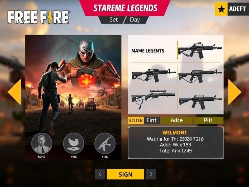Free Fire Supreme Legends character selection screen
