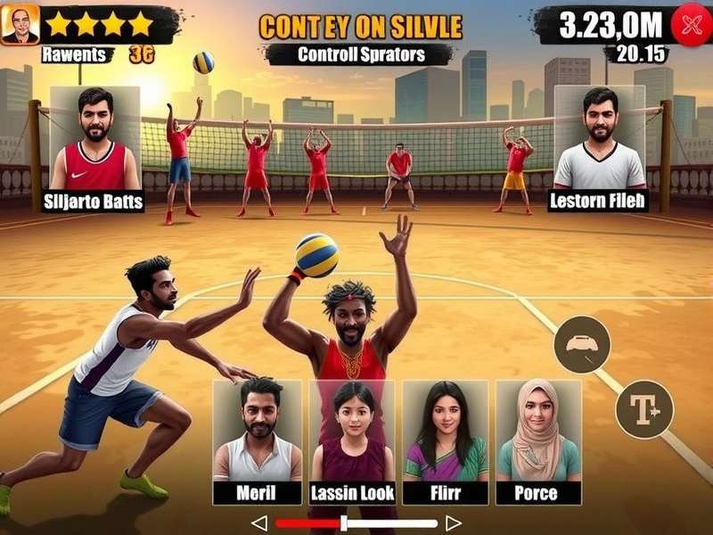 Mumbai Volley Warriors character customization options showing diverse Indian avatars