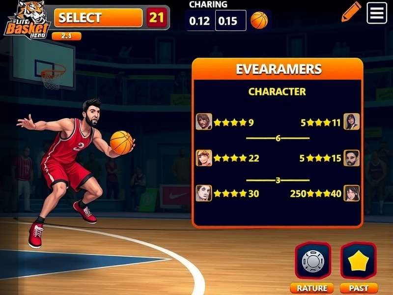 Elite Tiger Basket Hero character selection screen