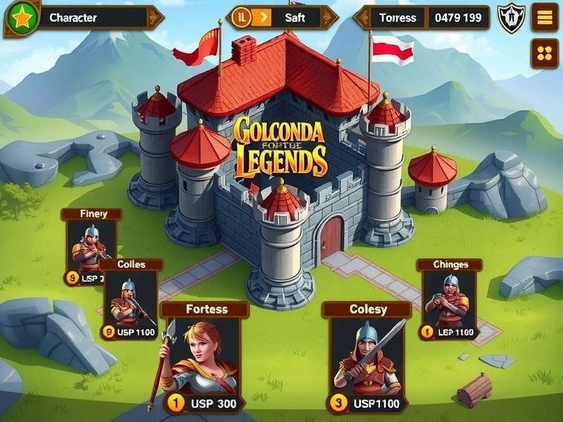 Golconda Battle Legends fortress building interface