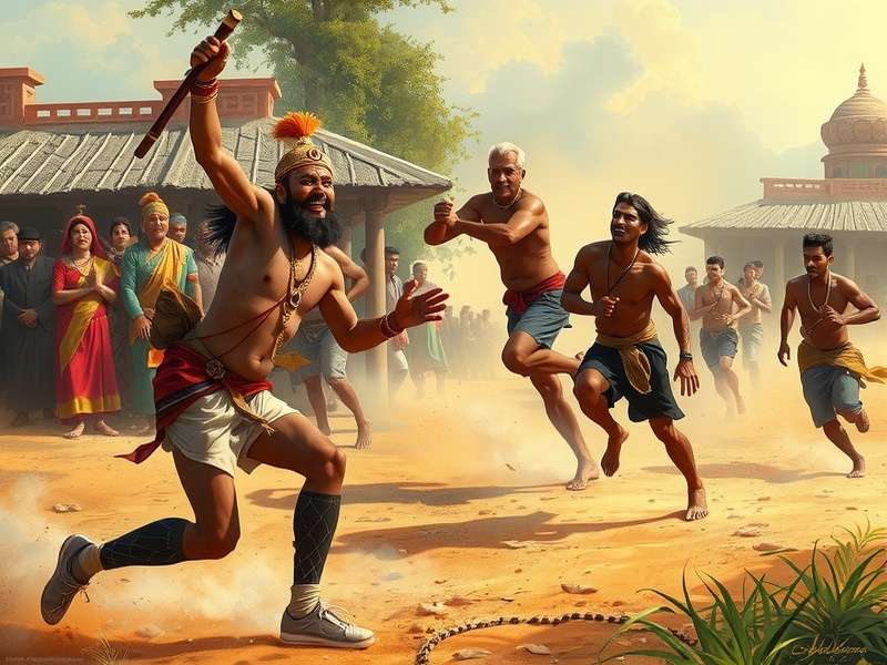 Historical depiction of Sacred Sprint Saga in ancient Indian art