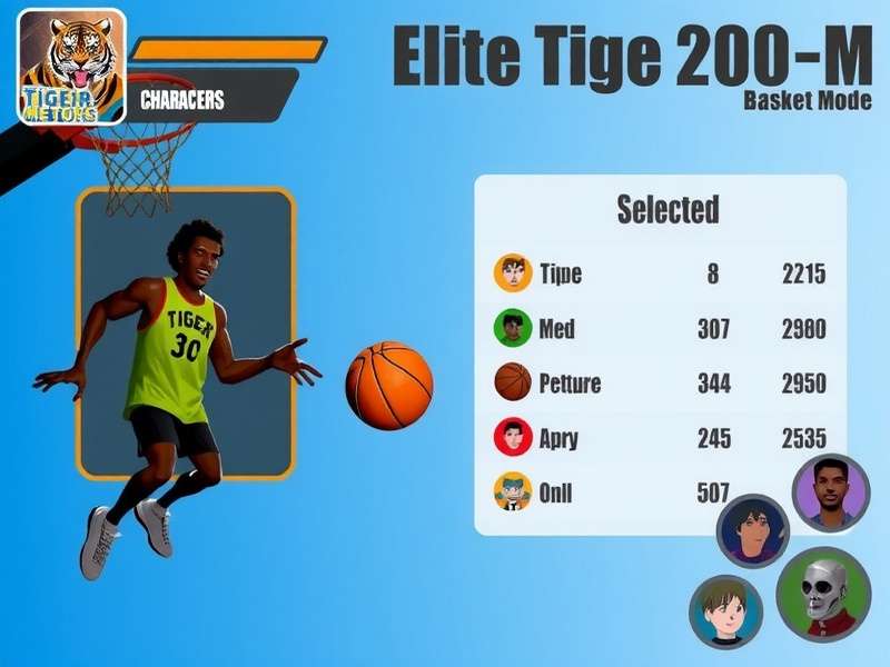 Elite Tiger Basket Hero tournament mode interface