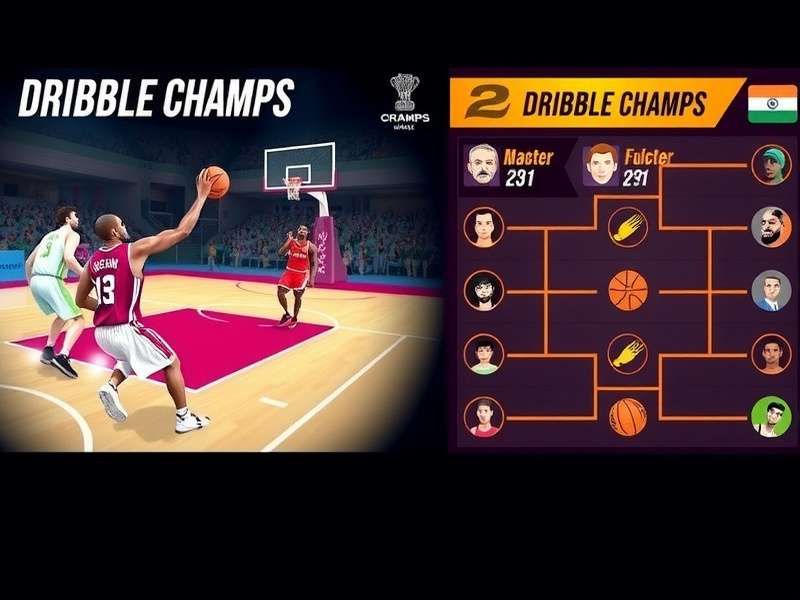 Dribble Champs India tournament bracket showing competitive structure