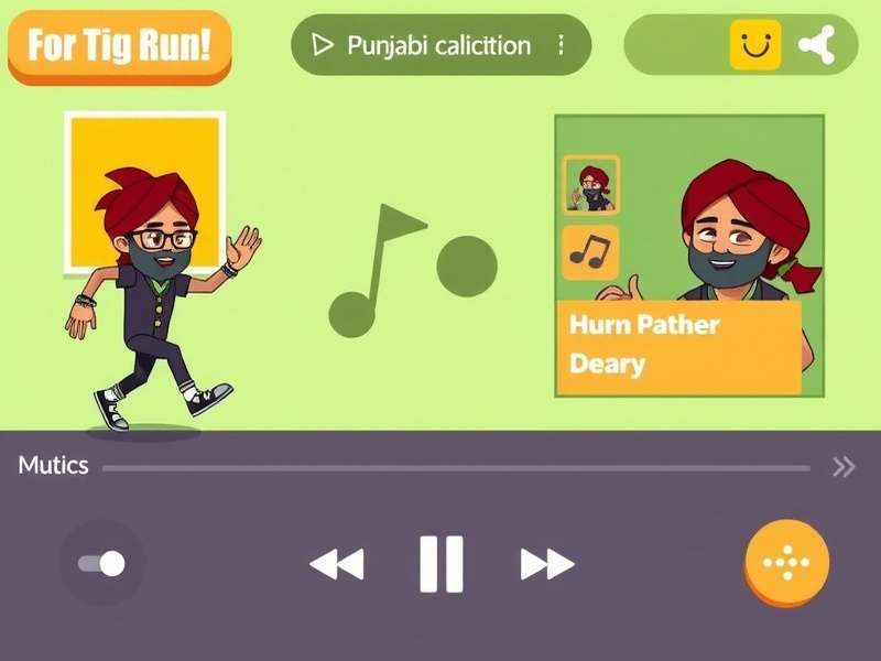 Punjabi Groove Sprint gameplay screenshot showing character running to rhythm