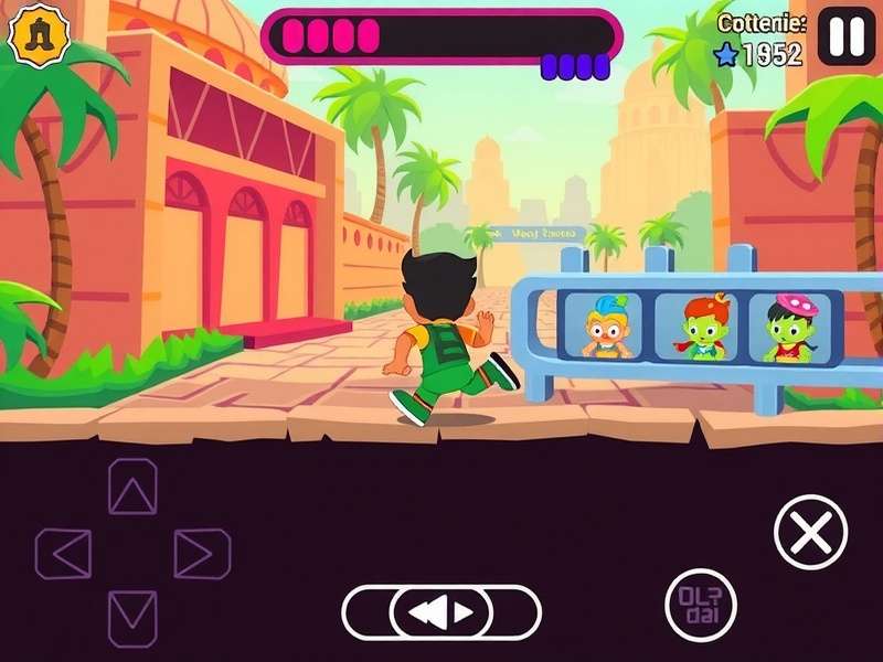 Ginger Velocity Run gameplay screenshot showing character running through vibrant Indian-inspired environment