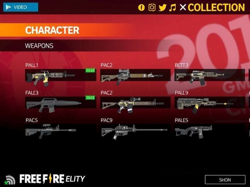 Free Fire Elite Fury Weapon Collection