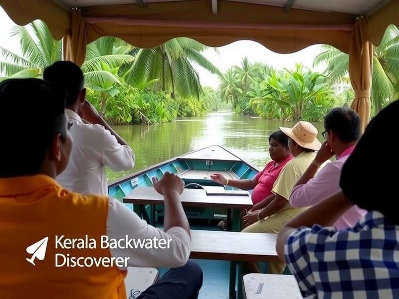 Kerala Backwater Discoverer gameplay showing houseboat navigation