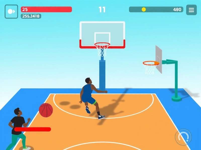 Dunk Royalty gameplay screenshot showing basketball action