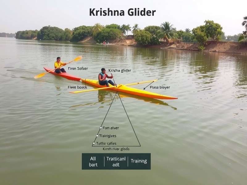 Traditional Krishna River Glider competition on the Krishna River