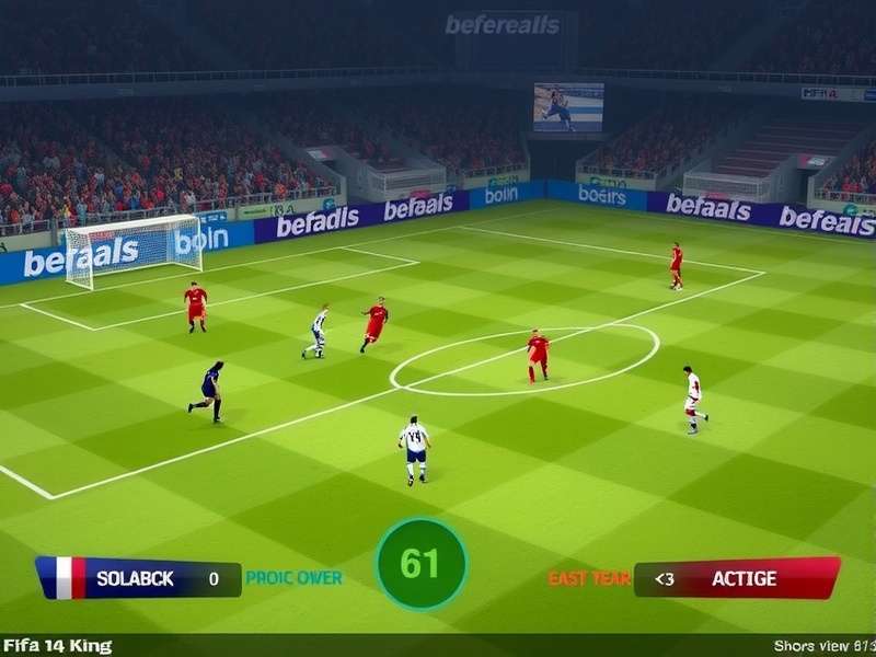 FIFA 14 King gameplay screenshot showing football match