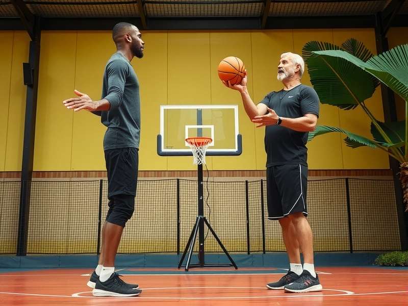 Basketball training equipment and setup