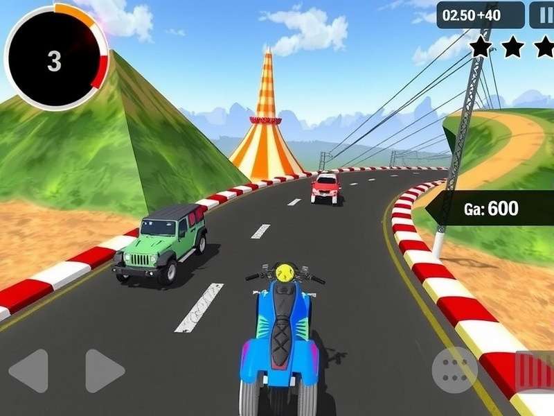 Jalandhar Turbo Racers gameplay screenshot showing Indian vehicles racing
