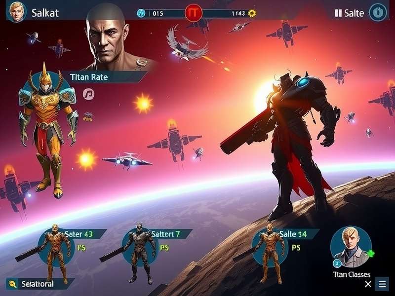 Solaris Titan Guardians gameplay screenshot showing character selection
