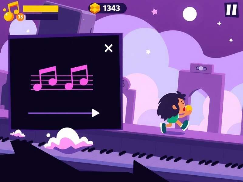 Bolly Beat Runner gameplay screenshot showing rhythm notes and character