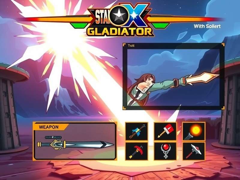 Star X Gladiator main gameplay screen showing character selection
