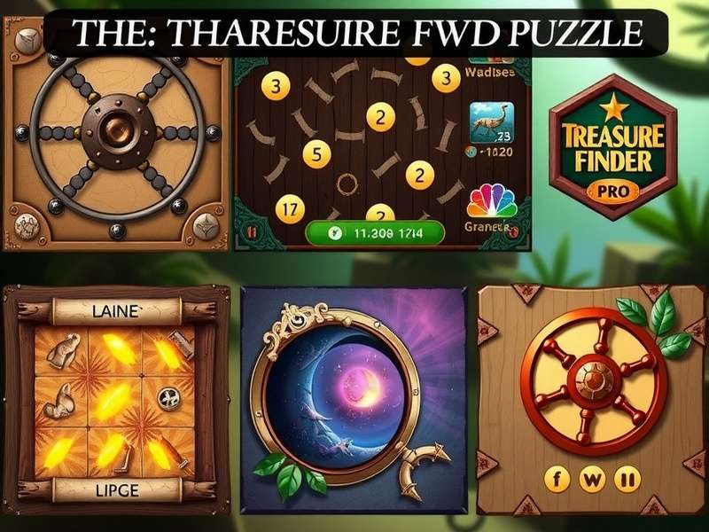 Treasure Finder Pro feature showcase with multiple gameplay elements