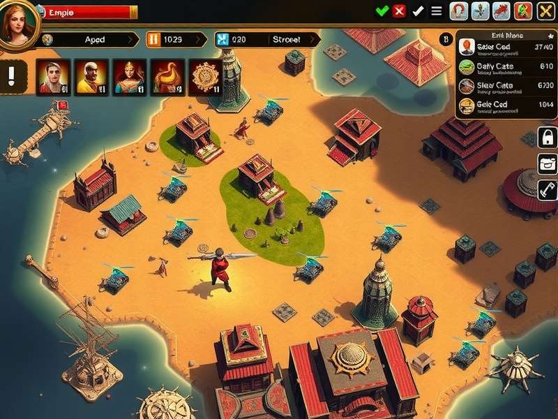 Aroma Empire Rise gameplay screenshot showing empire management interface