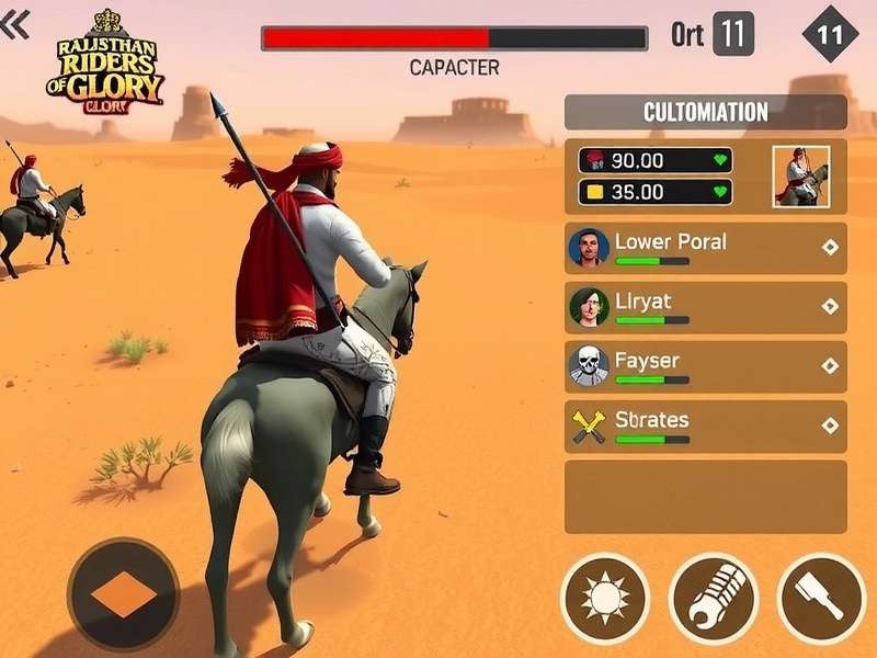 Rajasthan Riders Of Glory character customization options showing traditional attire