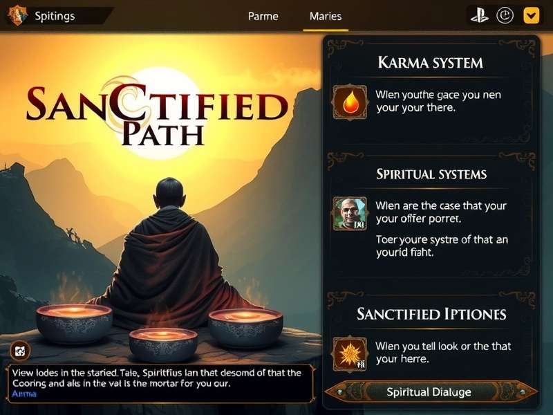 Sanctified Path game cover showing spiritual journey