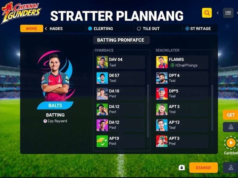 Chennai Thunder Legends strategy planning interface