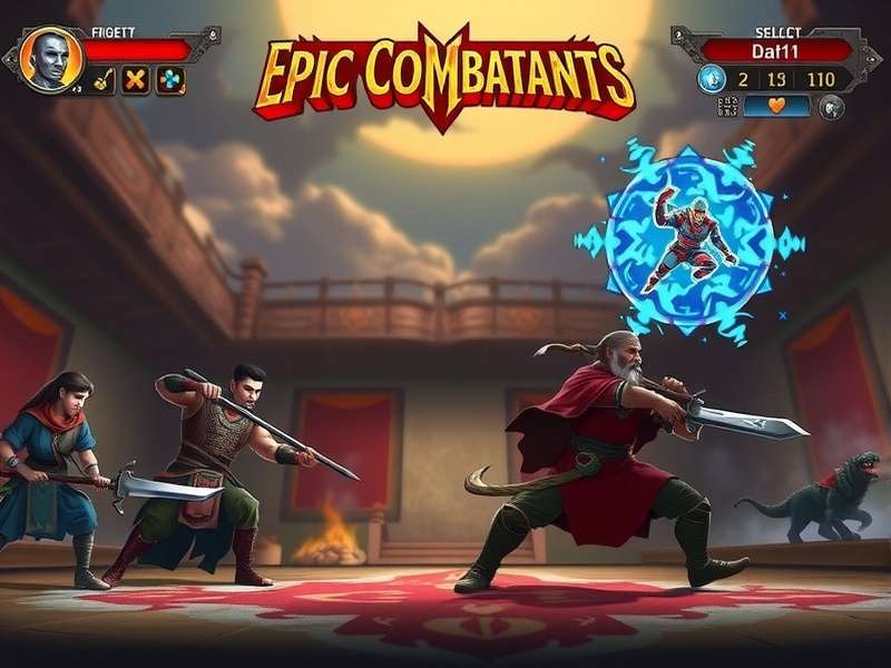 Epic Combatants warrior showcasing special ability