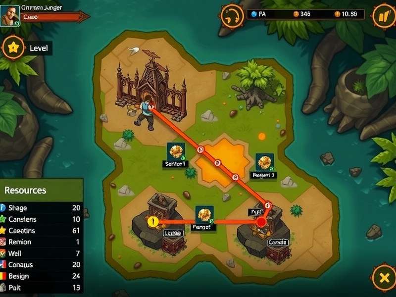 Cinnamon Jungle Galloper level progression map showing different regions