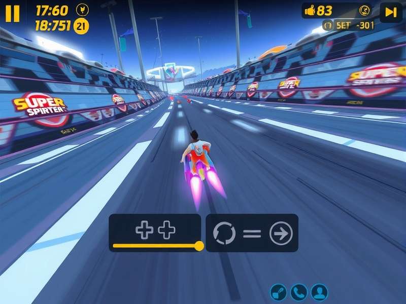 Super Sprinters gameplay screenshot showing character racing