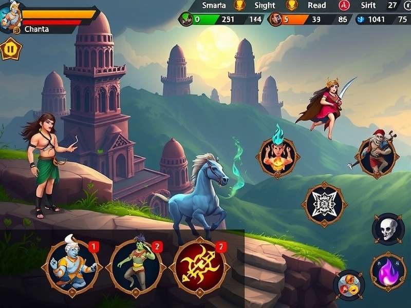 Fennel Mystic Seeker gameplay screenshot showing mystical Indian landscape