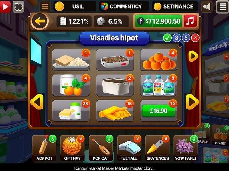 Kanpur Market Master trading interface with various commodities