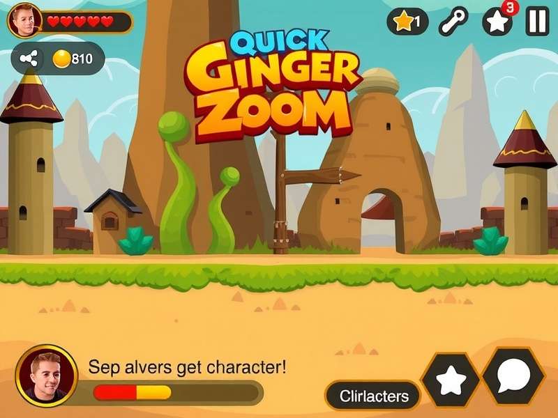 Quick Ginger Zoom Hero gameplay screenshot showing character and environment