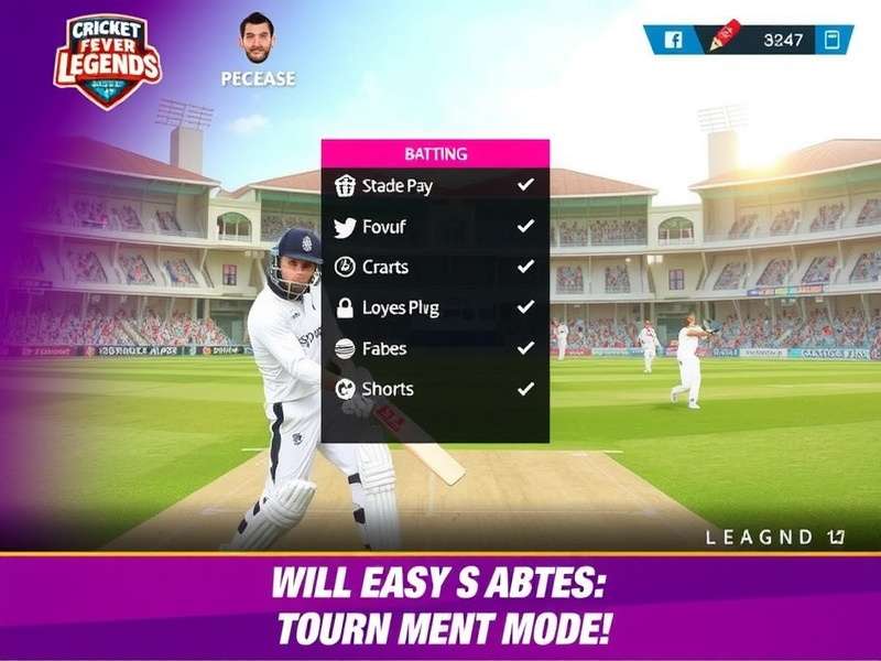 Cricket Fever Legends Batting Interface