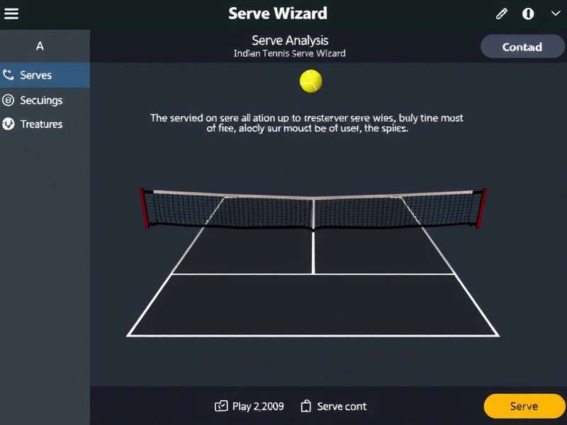 Indian Tennis Serve Wizard feature demonstration