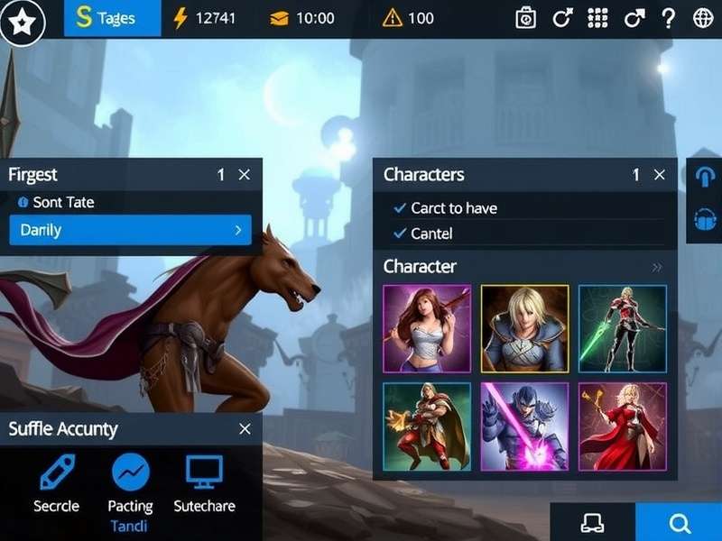 Saffron Strike Titan character selection screen