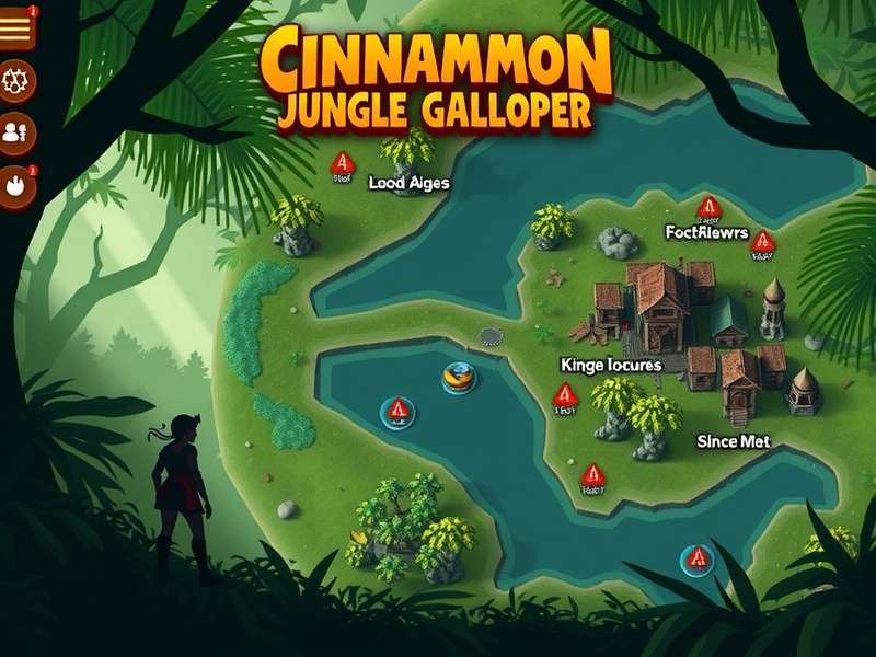 Cinnamon Jungle Galloper gameplay screenshot showing character in jungle environment