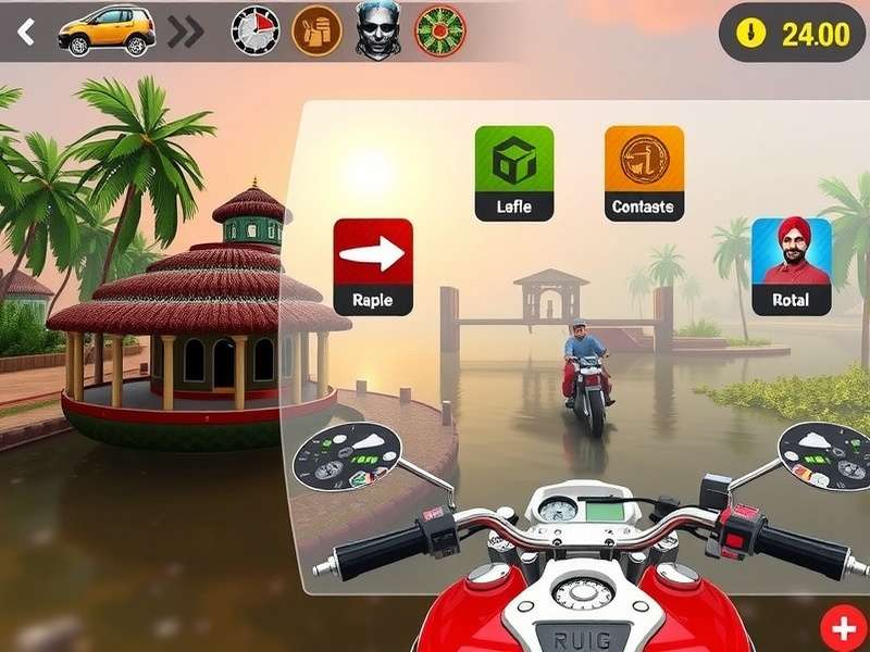 Indian Cumin Rider gameplay screenshot showing vibrant Indian environment