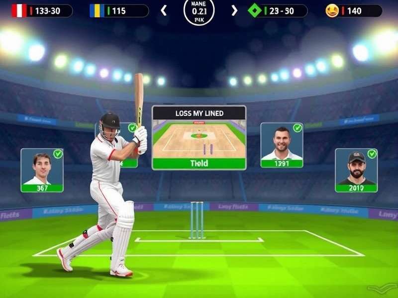 Lucknow Cricket Legend gameplay screenshot showing batting interface