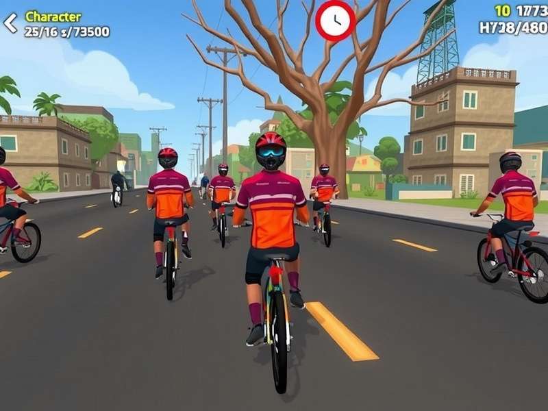 Character selection screen in Madhapur Cycling Legends