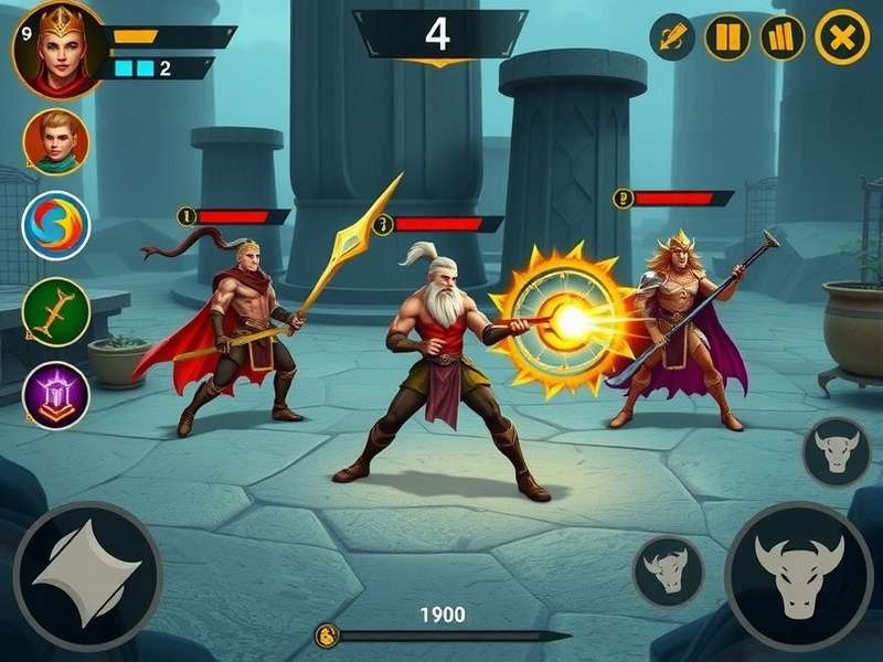 Cumin Titan King gameplay screenshot showing character battles