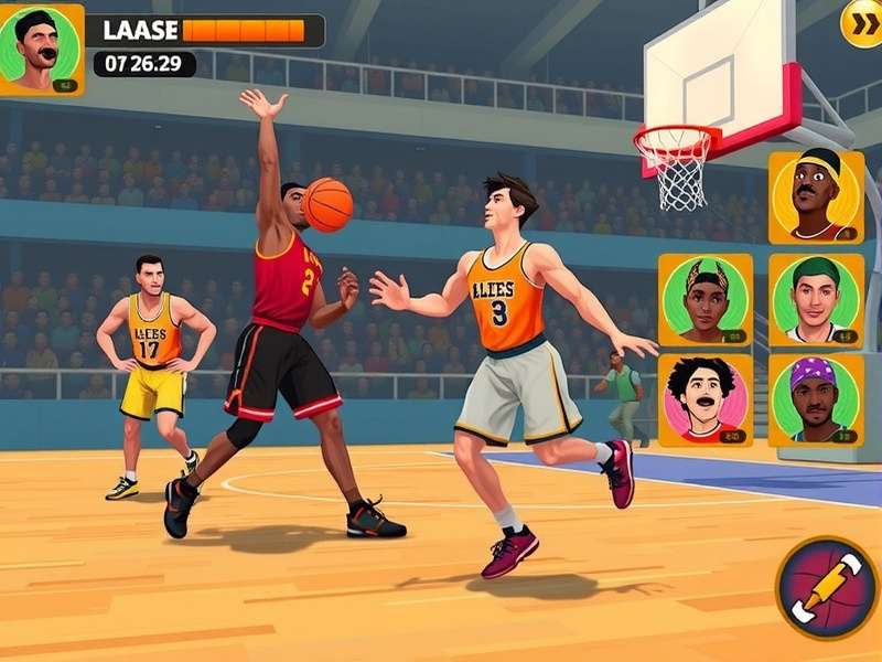 Indian Slam Dunkers character selection screen with diverse players