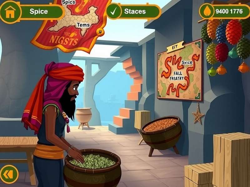 Sky High Spice Trek strategy map showing spice locations