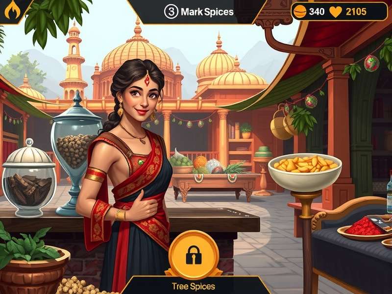 Indian Spice Journey spice collection interface