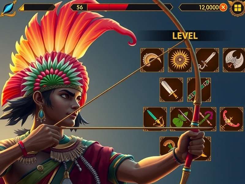 Mythical Indian Archer divine weapons collection screen