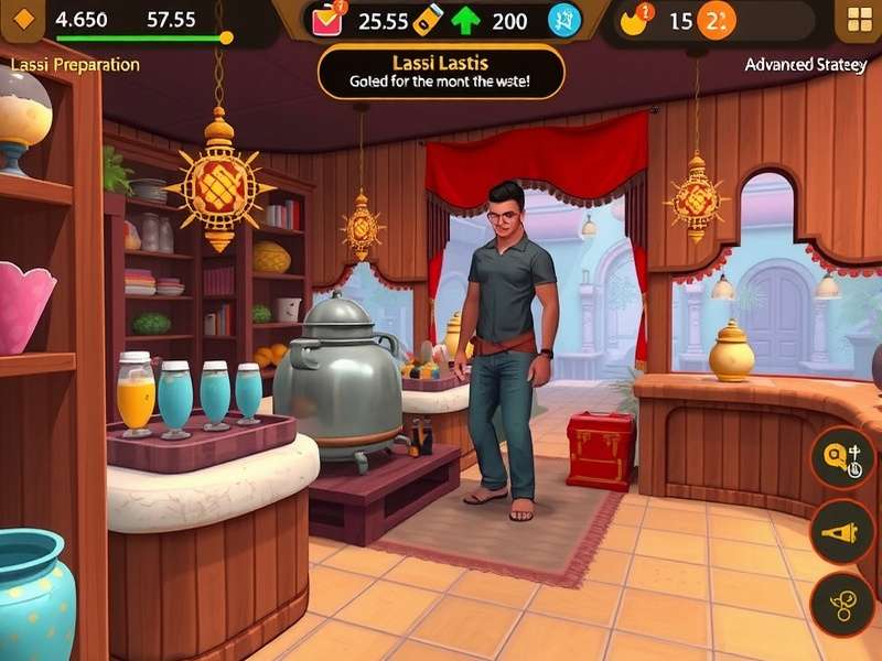 Lassi preparation interface in Luscious Lassi Locomotion