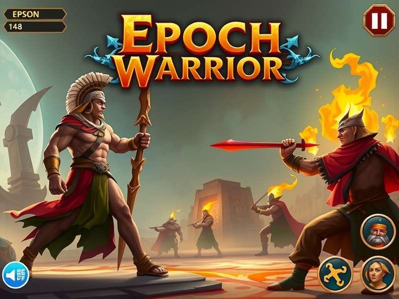 Epoch Warrior game cover art showing ancient warrior