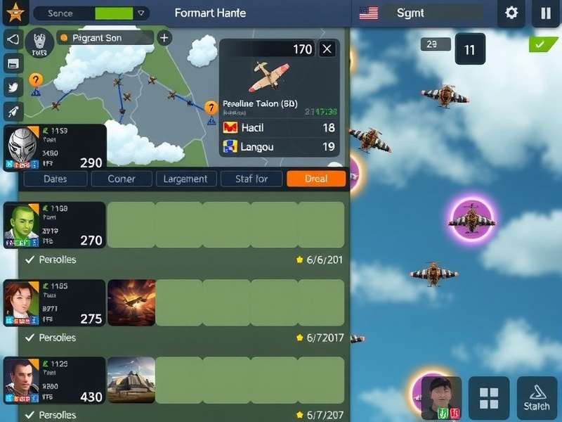 Wing Play Tactics gameplay interface showing strategic elements