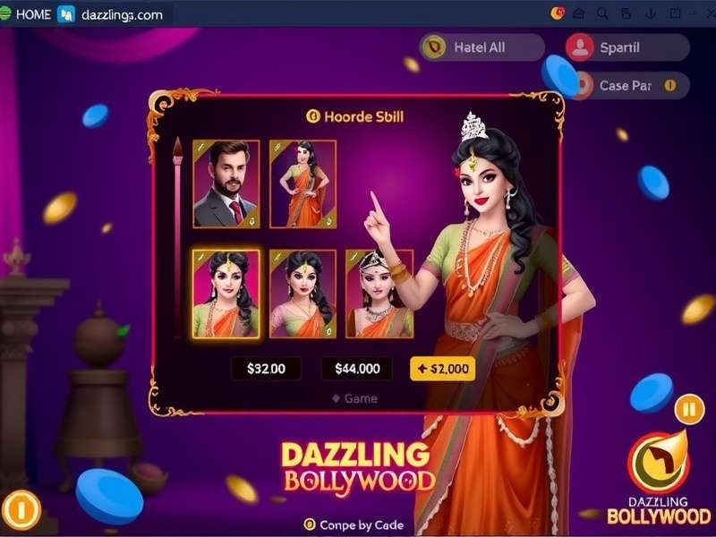 Dazzling Bollywood Game Interface