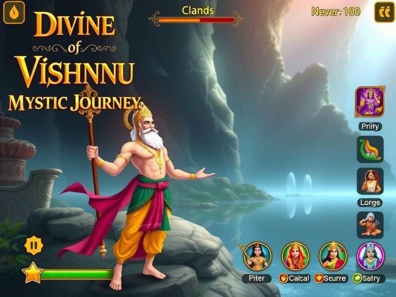 Divine Vishnu Mystic Journey character using spiritual powers